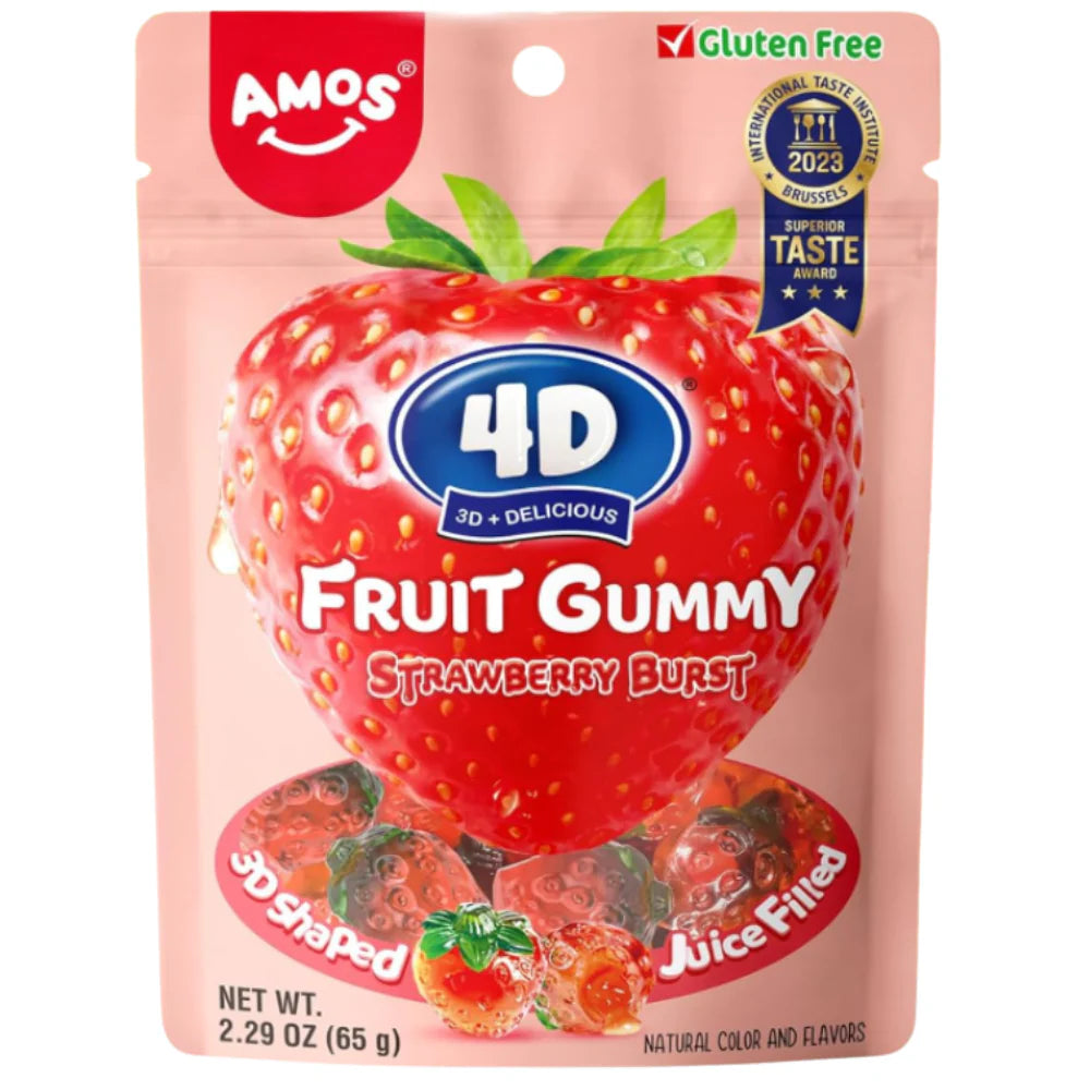 Amos 4D Fruit Gummy Strawberry Burst