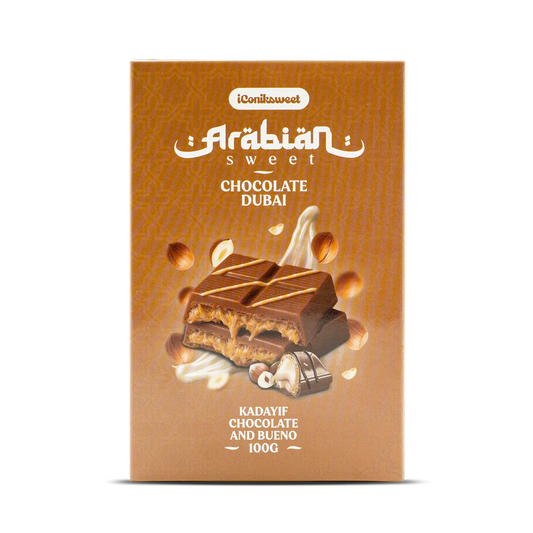 Chocolat Dubai Arabian sweet kadayif chocolate and Bueno