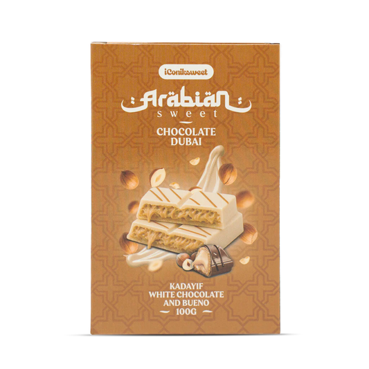 iConiksweet – Tablette de Chocolat Dubai - Kayadif Chocolat blanc & Bueno