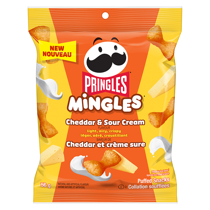 PRINGLES MINGLES CHEDDAR & SAUCE BLANCHE