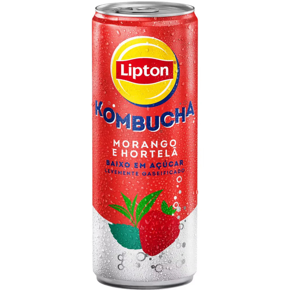 Ice Tea Kombucha Morango & Hortelã
