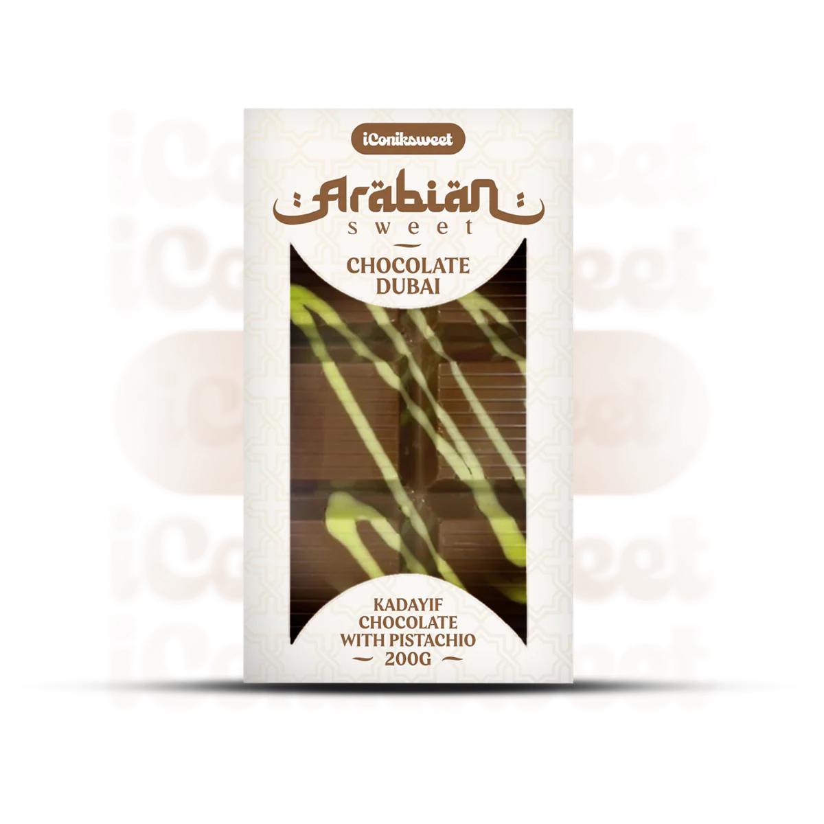 iConiksweet – Tablette de Chocolat Dubai - Kayadif Chocolat & Pistache